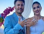 &Uuml;nl&uuml; oyuncu Tolga G&uuml;le&ccedil; &Ouml;yk&uuml; Cengiz ile nikah masasına oturdu!