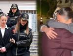 Cezaevinden tahliye edilen Aleyna Kalaycıoğlu'ndan ilk g&ouml;r&uuml;nt&uuml;