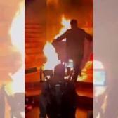 Katy Perry'nin klip &ccedil;ekiminde korkutan kaza: Alevler i&ccedil;inde kaldı!