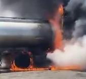 Şırnak’ta korku dolu anlar: Akaryakıt yüklü tanker alevlere teslim oldu