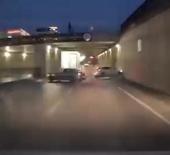 Otomobiliyle makas atarken kaza yaptı: Araç kamerasına yansıdı