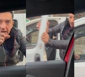 Kadın doktorun aracına tekmeyle saldırıp tehdit etti! Maganda gözaltına alındı