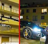 Ferrari'sini balkona park eden bilge