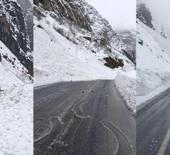 Saniye saniye kaydedildi: Hakkari-&Ccedil;ukurca kara yollarına &ccedil;ığ d&uuml;şt&uuml;