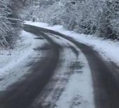 Nisanda kar s&uuml;rprizi! Gerede'de kar yağışı etkili oldu