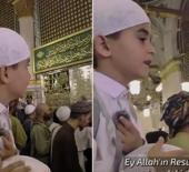 Mescid-i Nebevi'de duygulandıran selamlaşma: Kabe İmamı Yemenli &ccedil;ocuğu davet etti