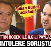 Bakan G&uuml;rlek a&ccedil;ıkladı: Muhittin B&ouml;cek ile ilgili paylaşılan g&ouml;r&uuml;nt&uuml;lere soruşturma!