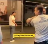 Marmaray&rsquo;da kavga ettiler kavgayı ayırmaya &ccedil;alışan g&uuml;venliğe saldırdılar!