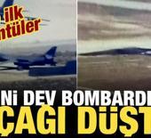 ABD'nin dev bombardıman u&ccedil;ağı d&uuml;şt&uuml;! İşte ilk g&ouml;r&uuml;nt&uuml;ler