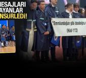Yeditepe &Uuml;niversitesi'nin mezuniyet t&ouml;reninde rezalet: Ayeti sans&uuml;rlemeye kalkıştılar!