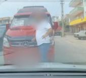 Mersin'de ters şeride giren dolmuş şof&ouml;r&uuml;n&uuml;n ehliyetine el konuldu