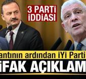 3 parti iddiası! Toplantının ardından İYİ Parti'den ittifak a&ccedil;ıklaması!