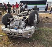 Tekirdağ'da kamyonet takla attı! Yaralılar var