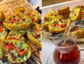 Fırında kaşarlı ve sucuklu yumurtalı ekmek tarifi