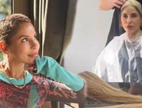 10 aydır meme kanseri ile mücadele eden Irmak Ünal, saçlarını kazıttığı anları paylaştı!