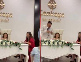 Nikah masasında beklenmedik an! Damat bir anda kendini yerde buldu