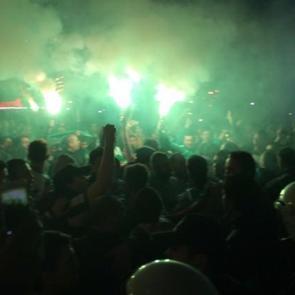 Mağlubiyete rağmen coşkulu karşılama