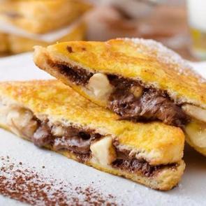 Muzlu çikolatalı Fransız tostu