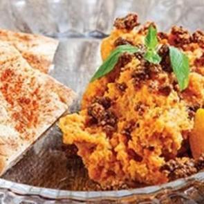 Havu&ccedil; ve dukkah baharatlı humus  tarifi