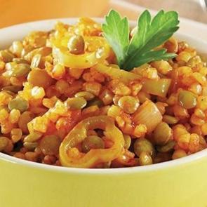 Mercimekli bulgur pilavı 