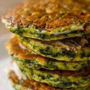 Peynirli, ıspanaklı pancake