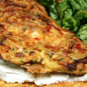 Keçi Peynirli ve Naneli Omlet tarifi