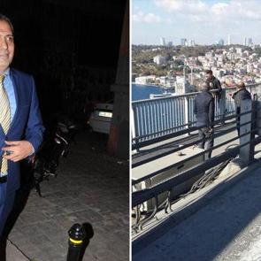 Yavuz Bing&ouml;l k&ouml;pr&uuml;den atlayan genci kurtarırken...