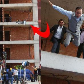 Tolga &Ccedil;evik 10. kattan atladı! G&ouml;renler şoke oldu