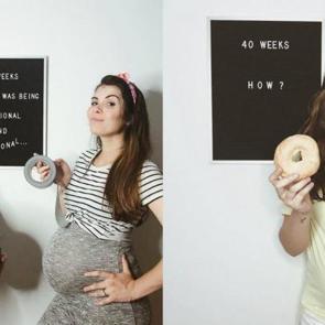 Hamile annenin eğlenceli &ccedil;alışmaları