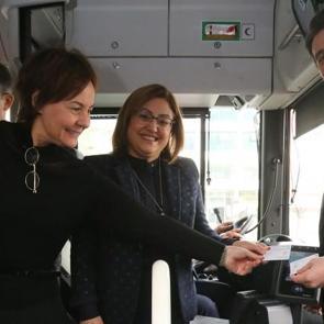 Gaziantep'te Kreti kartıyla yolculuk d&ouml;nemi