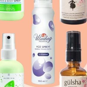 Ferahlatan ve canlandıran y&uuml;z spreyleri