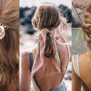 Plajda kullanabileceğiniz bandanalı sa&ccedil; modelleri