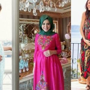 2018 sezonu hamileler i&ccedil;in bayramlık modelleri