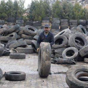 Hurda lastikten &uuml;retti, Afrika'ya satıyor!