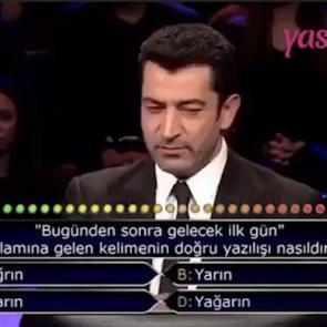 Kim Milyoner Olmak İster'deki "Yarın" sorusu olay oldu!