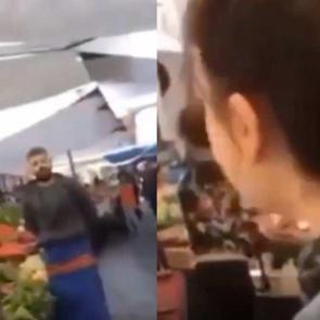 Esnafa moral vermek i&ccedil;in pazarda şarkı s&ouml;yledi!