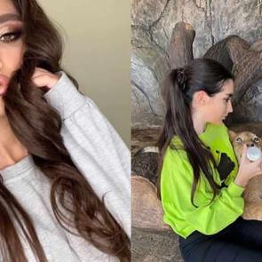 İranlı manken Qazal Yadegari'nin evinde piton ve yavru aslan  bulundu! Manken g&ouml;zaltına alındı