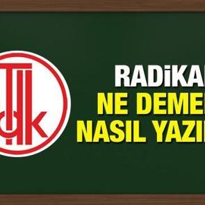Radikal nasıl yazılır? TDK S&ouml;zl&uuml;ğ&uuml;ne g&ouml;re radikal kelimesinin doğru yazılışı...