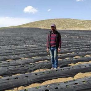Kahramanmaraş'ta ot bitmeyen tarlalarda &uuml;retim yapıyor