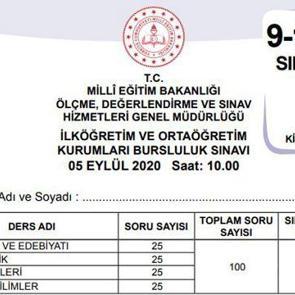 2021 Bursluluk sınavı soruları ve cevapları! MEB İOKBS 5,6,7,8 ve 9,10,11. sınıf cevap anahtarı...