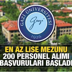 Gazi &Uuml;niversitesi en az lise mezunu 200 personel alımı! Başvuru i&ccedil;in son 3 g&uuml;n...