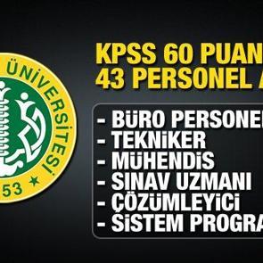 İstanbul &Uuml;niversitesi en az 60 KPSS puan personel alım ilanı! Son başvuru ne zaman?