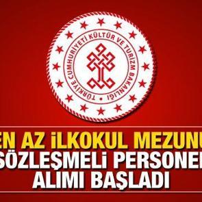 K&uuml;lt&uuml;r ve Turizm Bakanlığı en az ilk&ouml;ğretim mezunu personel alımı! Başvurular ne zaman bitiyor?