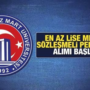 Onsekiz Mart &Uuml;niversitesi en az lise mezunu personel arıyor! Başvurular ne zaman bitiyor?