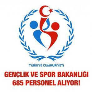 Gen&ccedil;lik ve Spor Bakanlığı 50 KPSS ile 685 personel alımı! GSB başvuru şartları, kadrolar