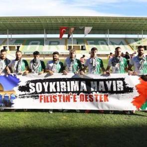 Amat&ouml;r Lig takımından Filistin'e destek