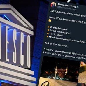 Bakan Ersoy m&uuml;jdeyi duyurdu: T&uuml;rkiye UNESCO'da 2. sıraya y&uuml;kseldi