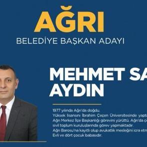 AK Parti Ağrı Belediyesi Başkan adayı Mehmet Salih Aydın kimdir, aslen nerelidir?