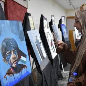 Erzurum'da 16 kız öğrenciden anlamlı Gazze sergisi