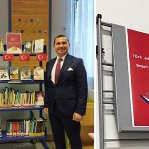 Roma'daki k&uuml;t&uuml;phaneye &ccedil;ocuklara y&ouml;nelik T&uuml;rk&ccedil;e kitaplar bağışlandı